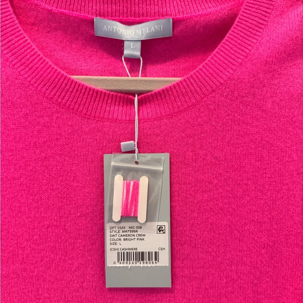 ANTONIO MELANI Fuchsia Cashmere Sweater - Picture 2 of 3
